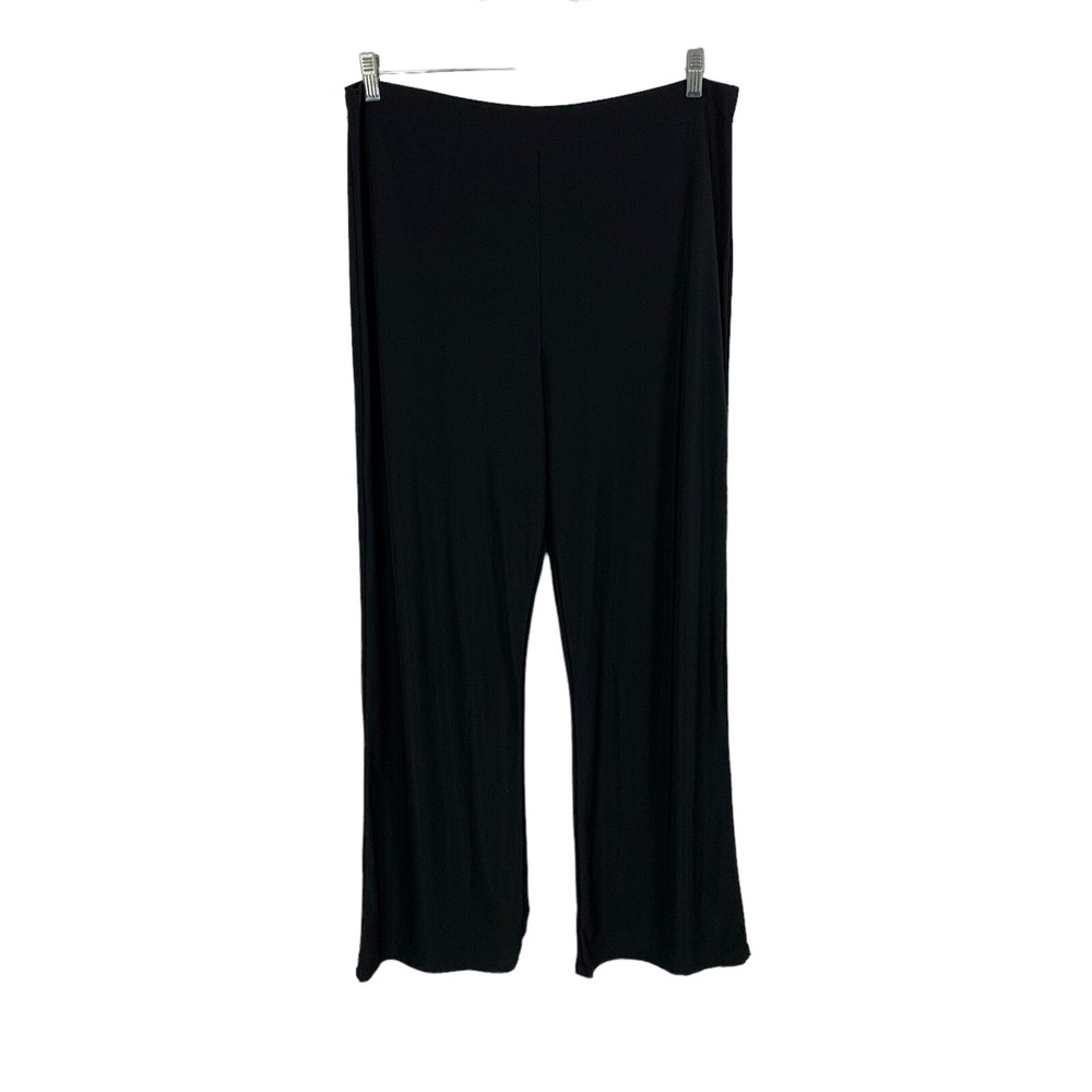 ASOS COLLUSION Wide Leg Pull On Pants Black Stretch High Rise 14‎